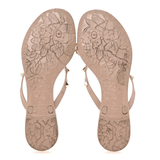 VALENTINO BOUTIQUE キャミソール S ベージュ Valentino Garavani Women's Summer Rockstud PVC Sandals Beige
