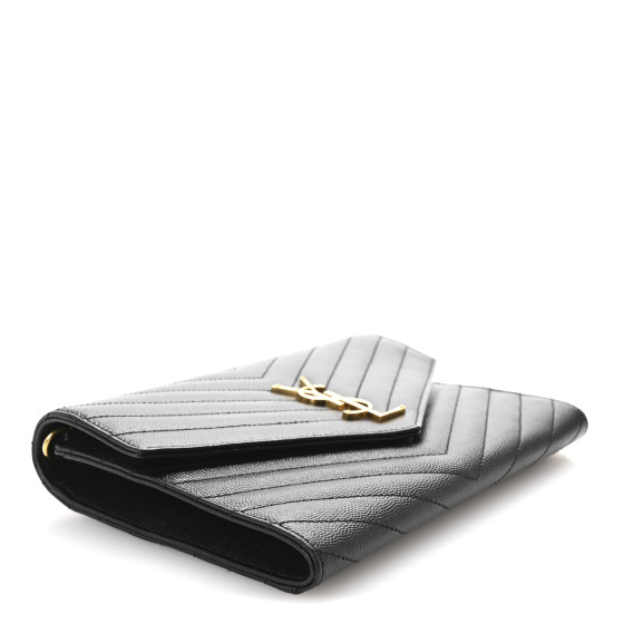 【SAINT LAURENT】MATELASSE CLUTCH SAINT LAURENT YSL Monogram Grained Leather Flap Clutch Bag