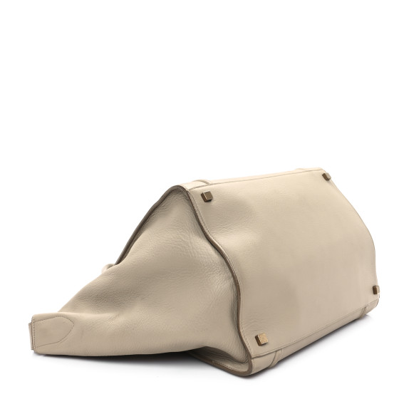 CELINE Supple Calfskin Medium Phantom Luggage Beige 1685973