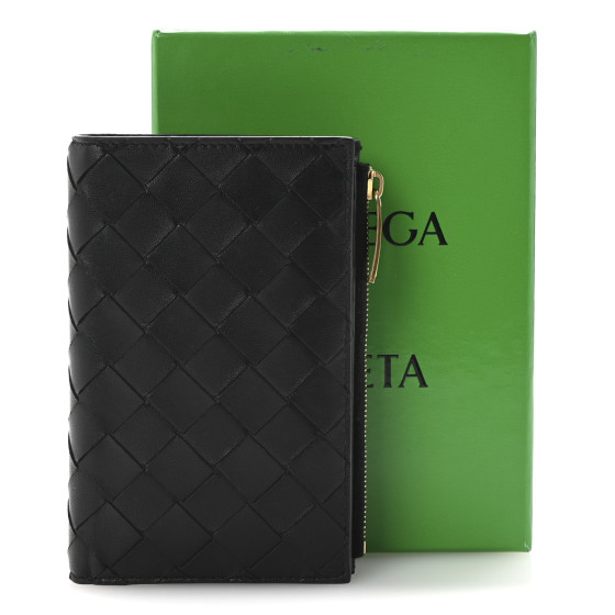 BOTTEGA VENETA Nappa Intrecciato Medium Bi-Fold Zip Wallet