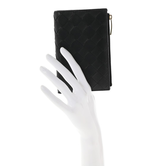BOTTEGA VENETA Nappa Intrecciato Medium Bi-Fold Zip Wallet