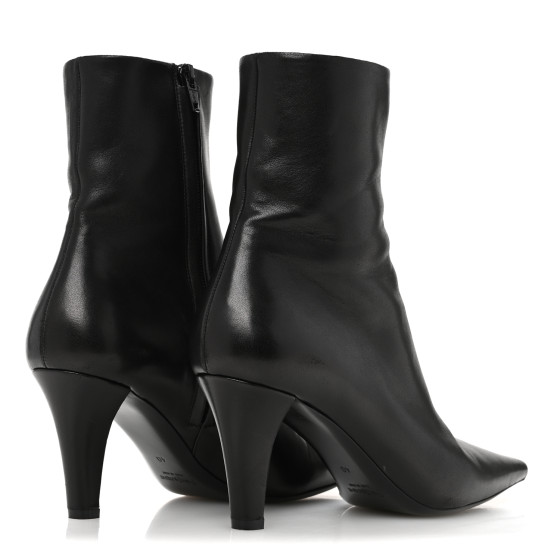 SAINT LAURENT Nappa Jill 75 Ankle Booties 40 Black 1682530