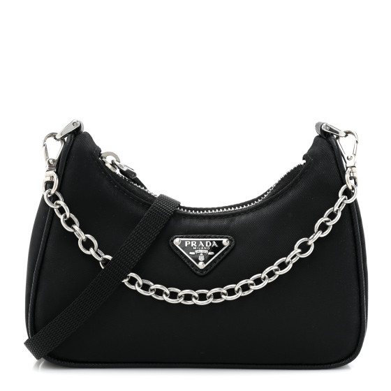 ★★ Prada Re-Edition 2000 Re-Nylon Mini Shoulder Bag ★★ PRADA Tessuto Nylon Mini Re-Edition 2000 Shoulder Bag Black