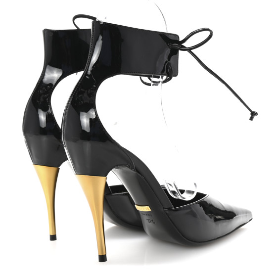 GUCCI ブラック キャミソール M GUCCI Vitello Vernice Soft Nappa Priscilla Ankle Cuff Pumps