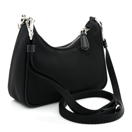 ショルダーバッグ・ポシェット PRADA MINI PRADA RE-EDITION 2000 IN BLACK RE-NYLON Black Re-nylon Prada Re-edition 2000 Mini-bag | PRADA
