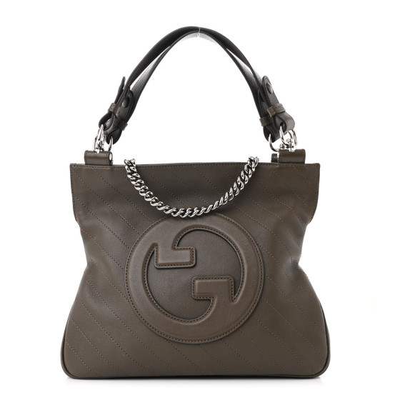 GUCCI Sakai Be Green Calfskin Diagonal Stitched Small