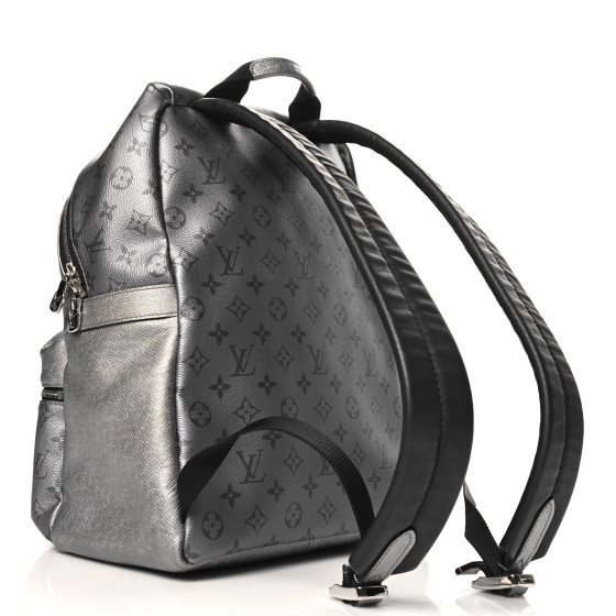 LOUIS VUITTON Monogram Taiga Discovery Backpack PM Silver