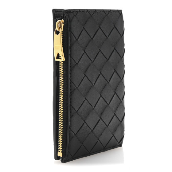 BOTTEGA VENETA Nappa Intrecciato Medium Bi-Fold Zip Wallet