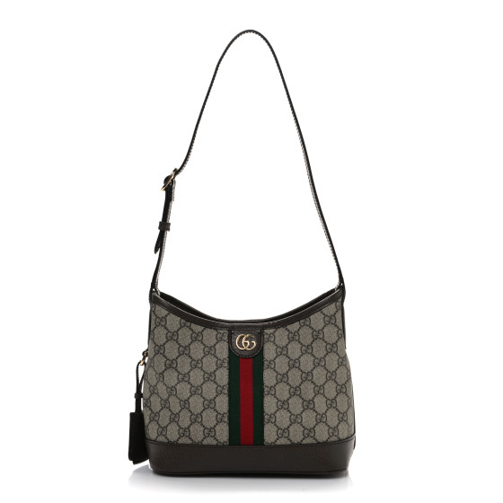 ショルダーバッグ・ポシェット GUCCI SMALL OPHIDIA BAG IN GG SUPREME FABRIC Ophidia small shoulder bag in beige and dark brown GG