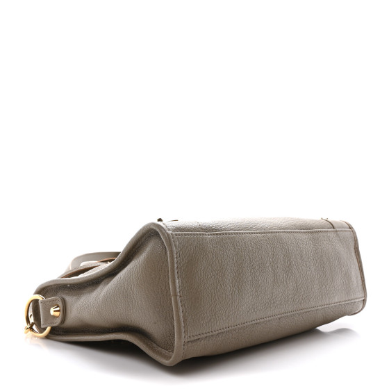 【中古】 La Bestia EricaGarc?a BALENCIAGA Chevre Gold Metallic Edge Hardware S City Gris