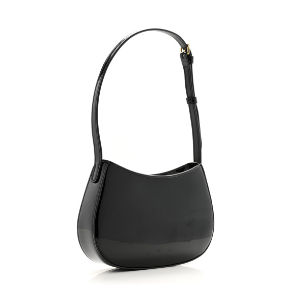 CELINE Patent Calfskin Medium Tilly Triomphe Shoulder Bag