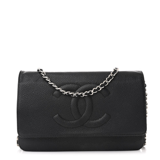小物 CHANEL CC Mark Wallet Caviar Skin Black COCO CHANEL Mark Long Black Wallet – The Walker Signature