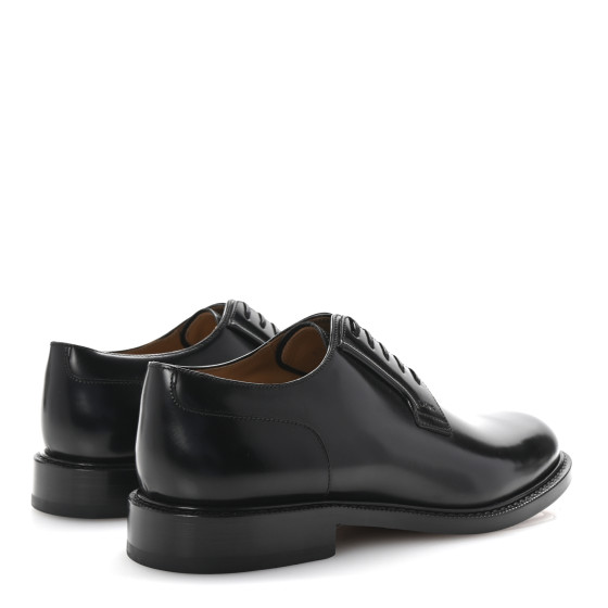 CHRISTIAN DIOR Calfskin Mens Derby Shoes 42 Black 1682974