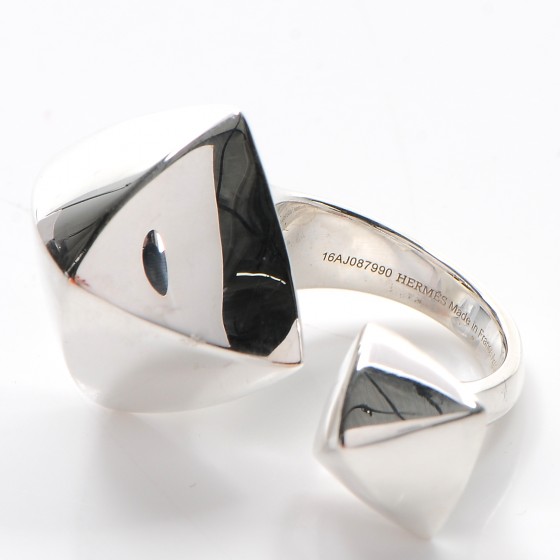 〈存在感リング♪〉HERMES 【Collier de Chien Rock】シルバー Hermès Collier De Chien Rock Fashion Ring in Sterling Silver