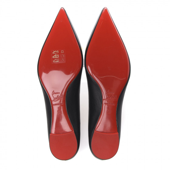 Christian Louboutin FLAT NAPPA 36 美品 Christian Louboutin - Nude Nappa Leather & Mesh Glitter