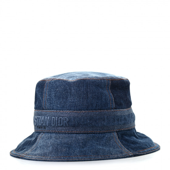 Dior デニム バケットハット CHRISTIAN DIOR Denim Bucket Hat 57 Blue 841348 | FASHIONPHILE