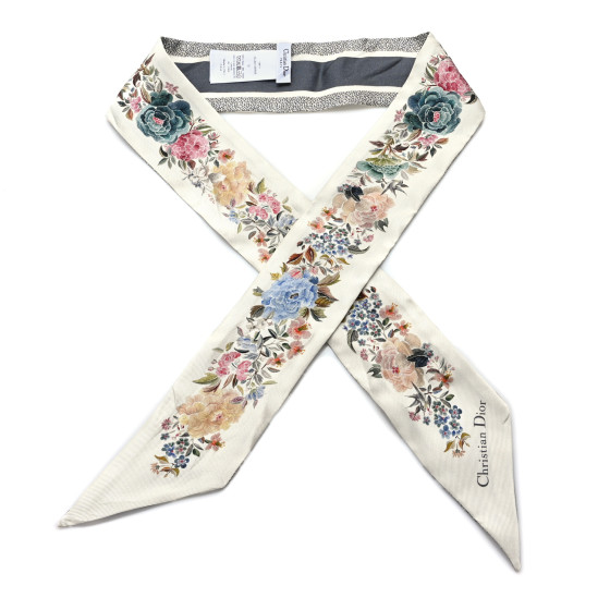 CHRISTIAN DIOR Silk Floral Mitzah Scarf Multicolor 1494326