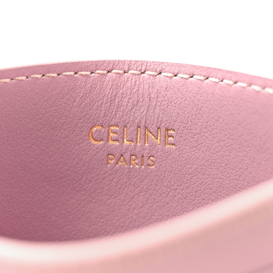 CELINE パラード CELINE Shiny Calfskin Triomphe Card Holder Petal 1389861