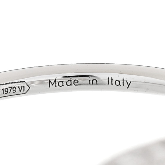 HERMES 18K White Gold Diamond New Farandole Ring 53 6.25