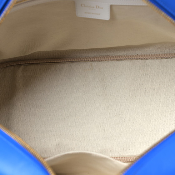 CHRISTIAN DIOR Calfskin Large Dior Vibe Zip Bowling Bag