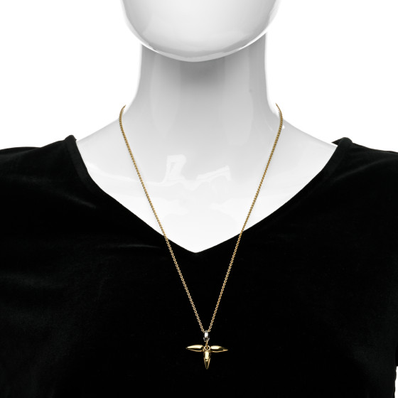 LOUIS VUITTON Louisette Necklace Silver Gold 1113022