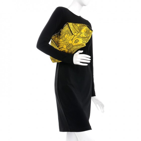 美品 ALEXANDER McQUEEN 38 フェイクファー ポンチョ ALEXANDER MCQUEEN Silk Butterfly Print De Manta Clutch