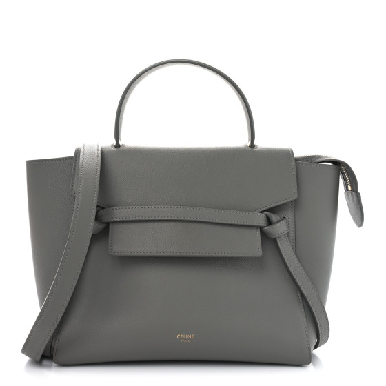CELINE Grained Calfskin Micro Belt Bag Cloud