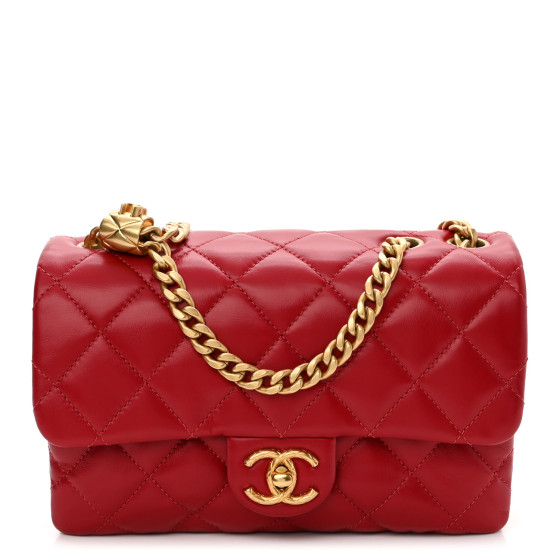 小物 CHANEL CHANEL Calfskin Chevron Quilted Small Boy Flap Pink 1534571