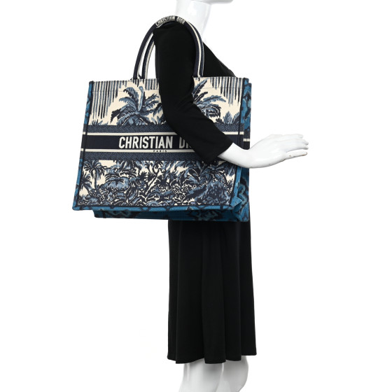 クリスチャンディオール Christian Dior CHRISTIAN DIOR Canvas Embroidered Large Palm Tree Toile De