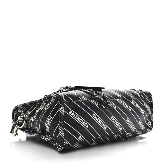 BALENCIAGA Veau Allover Logo Classic Silver Hardware S City