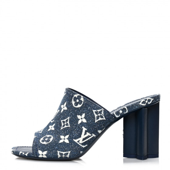 LOUIS VUITTON モノグラムミュール 39 Louis Vuitton Denim Monogram Mule Sandals - Size 39