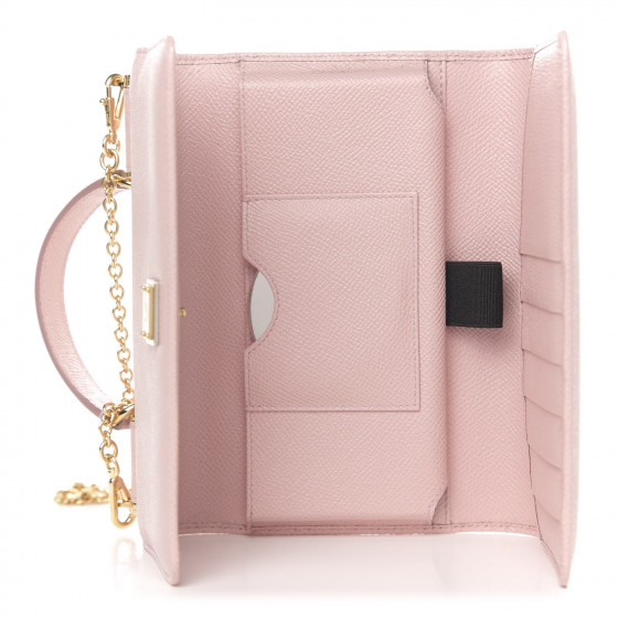 【VIP価格】DOLCE & GABBANA Exotic Pink Mini Mirror Bag Dolce & Gabbana Exotic Pink Leather Mini Mirror Bag with