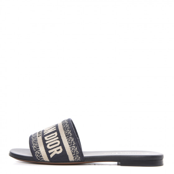 DIOR  Dwayミュール CHRISTIAN DIOR Canvas Embroidered Dway Mules Slide Sandals