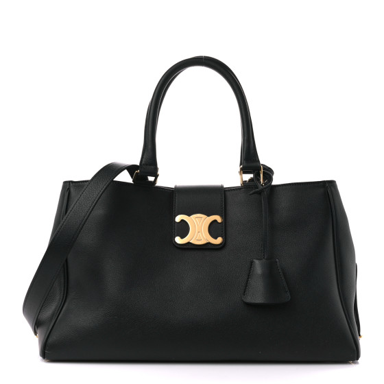 CELINE ミディアム アポリーヌ トートバッグ_APPOLINE CELINE Supple Calfskin Medium Appoline Black 1358291
