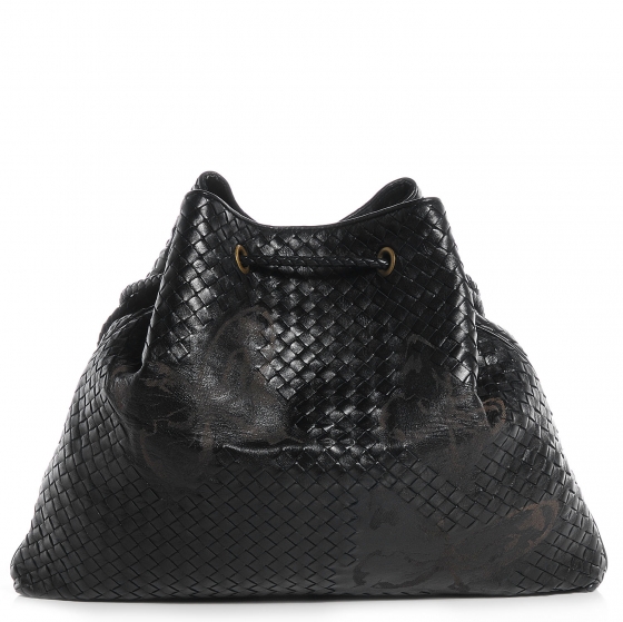 BOTTEGA VENETA Waxed Leather Intrecciato Farfalle Draw