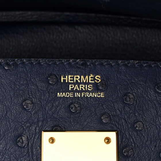 小物 HERMES Hermès Kelly II Sellier Mini Jaune Citron Ostrich Palladium