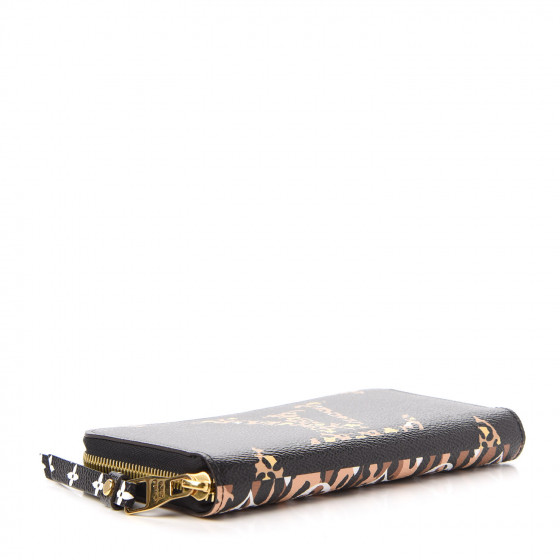 LOUIS VUITTON Monogram Giant Jungle Zippy Wallet Black