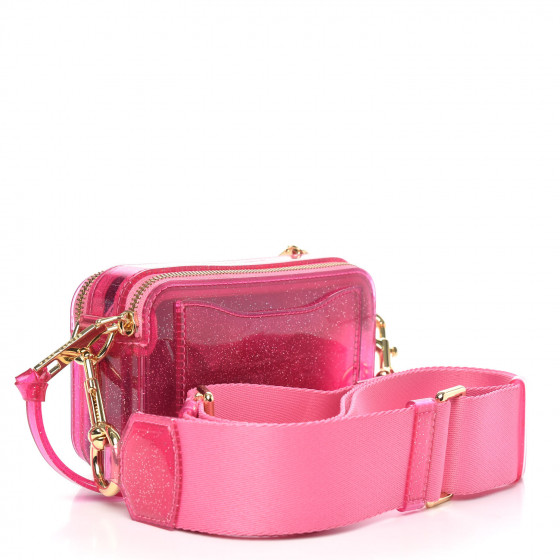 MARC JACOBS Jelly Glitter Small Snapshot Camera Bag Pink