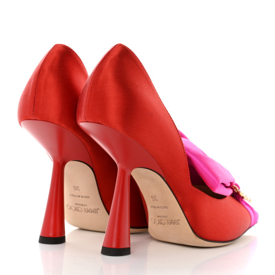 JIMMY CHOO Satin Crystal Embellished Lyz 100 Pumps 36