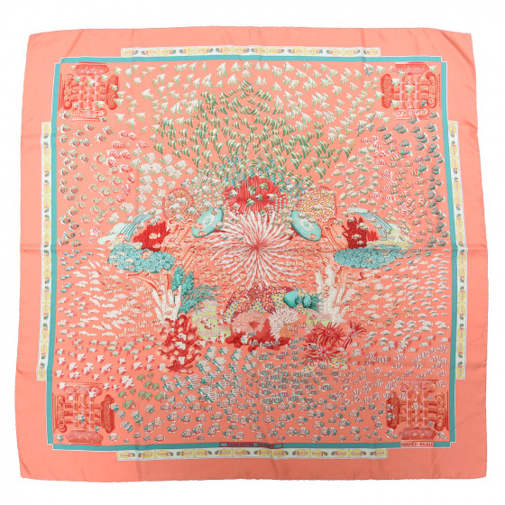 エルメス RENCONTRE OCEANE シルクスカーフ HERMES Silk Rencontre Oceane Scarf 90 560967 | FASHIONPHILE