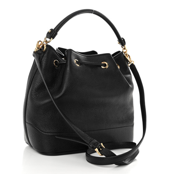 SALVATORE FERRAGAMO Grained Calfskin Gancino Bucket Bag