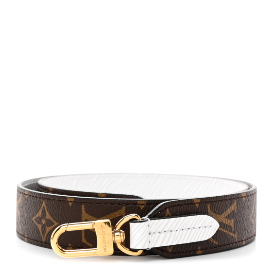 LOUIS VUITTON Epi Monogram Bandouliere Shoulder Strap White