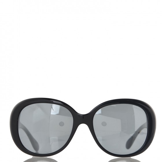 CHANEL Signature Oval Sunglasses 5312 Black 341275