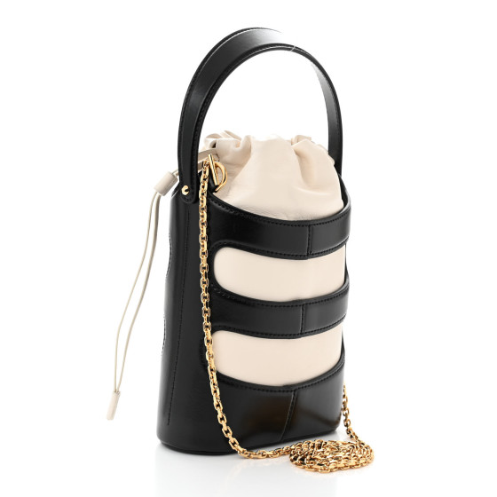 ALEXANDER MCQUEEN Calfskin The Rise Mini Bucket Bag White
