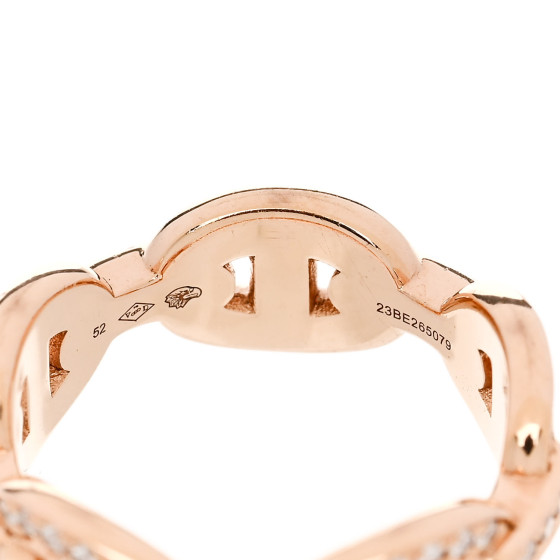 定番★Hermes Chaine d'ancre Enchainee Ring, PM Pink Gold Chaine d'ancre Enchainee ring, small model | Hermès USA