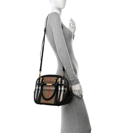 BURBERRY Bridle Calfskin House Check Small Orchard Bowling