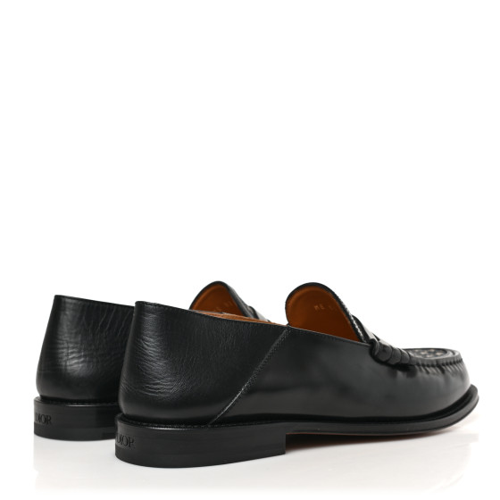CHRISTIAN DIOR Smooth Calfskin Oblique Blake Loafers 40