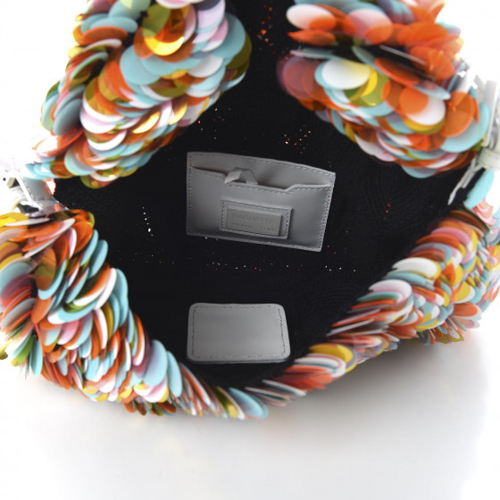 FENDI Sequin Maxi Paillettes Cuoio Lucido Baguette