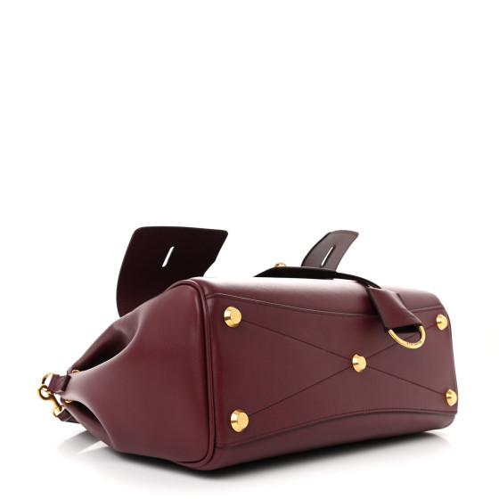 BALENCIAGA Smooth Calfskin Small Bel Air Carry All Bag Dark