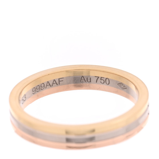 【Cartier】Vendome Louis Cartier ring Wedding Band Pink Gold CRB4209900 - Trinity wedding band - White gold, pink gold